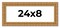 Panoramic Contemporary Gold Picture Frame - UV Acrylic, Foam Board Backing, Hanging Hardware